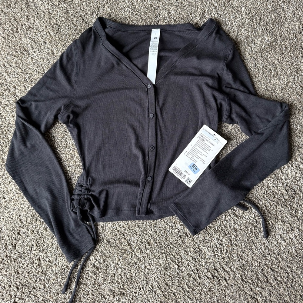 Lululemon Side Cinch Ribbed Cardigan - Picture 2 of 6